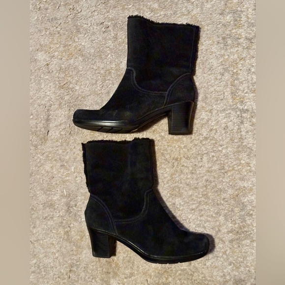 Clarks Shoes - Clark’s Black Suede Ankle Boots